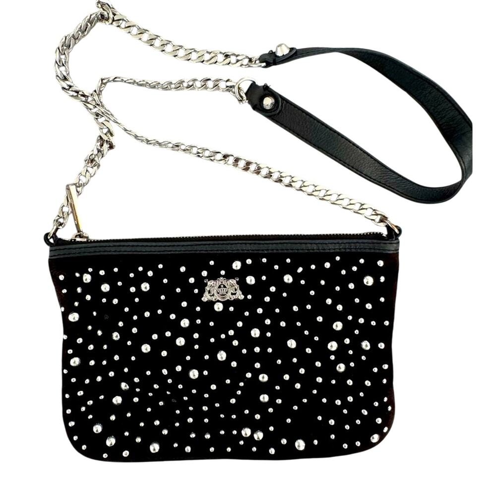 Juicy Couture Crown Logo Lou Lou Studded Purse Chain Strap Cross Body